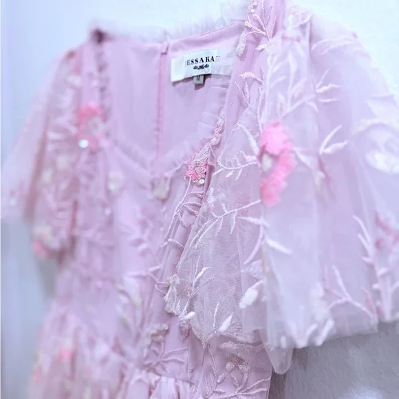 JessaKae Lavender Sequin Embroidered Dress - Picture 4 of 8